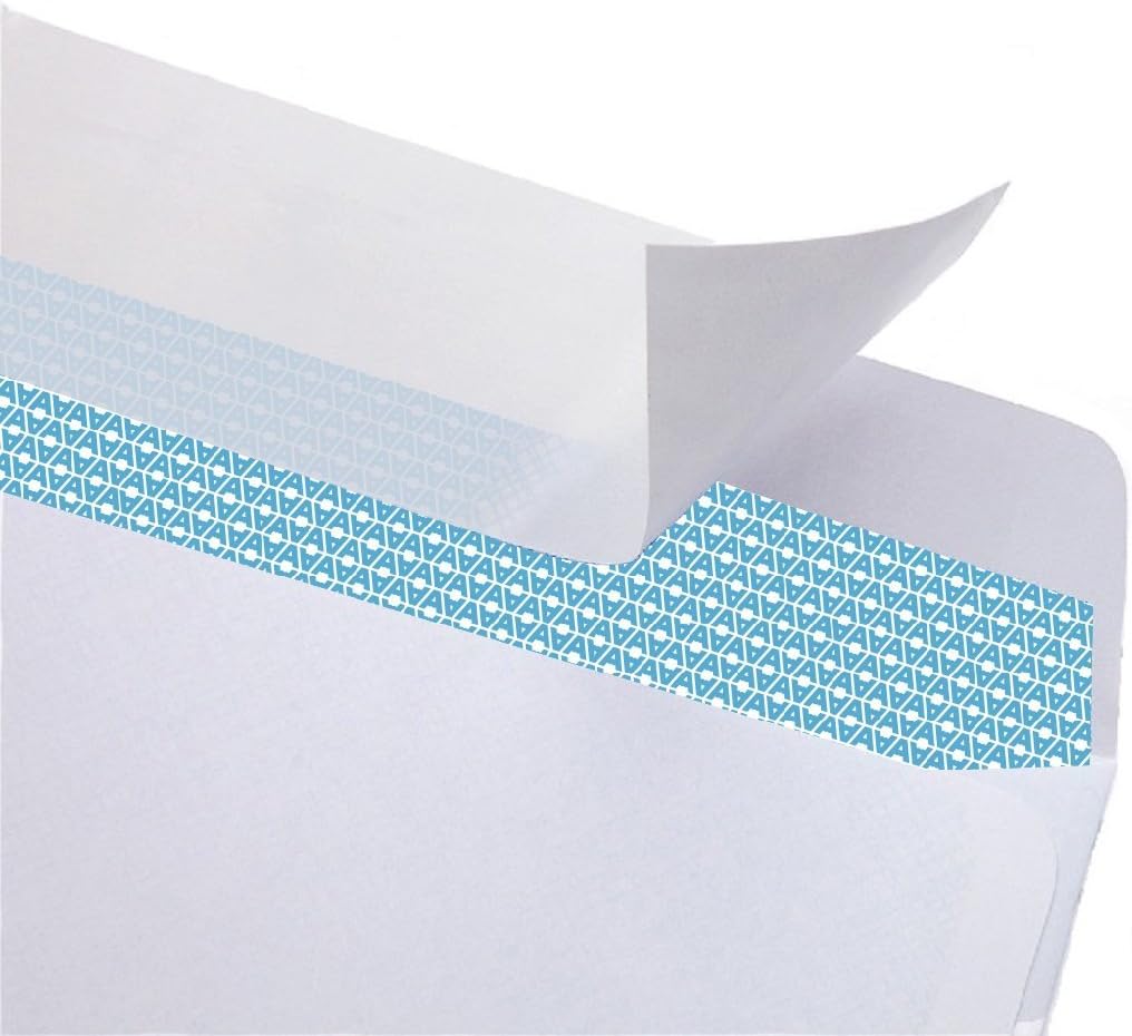 #10 Security Tinted Self-Seal Envelopes - No Window - EnveGuard, Size 4-1/8 X 9-1/2 Inches - White - 24 LB - 100 Count (34100) : Office Products