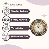 Garden Mile 34cm Stone Slate Outdoor Clock & Thermometer Waterproof view 8
