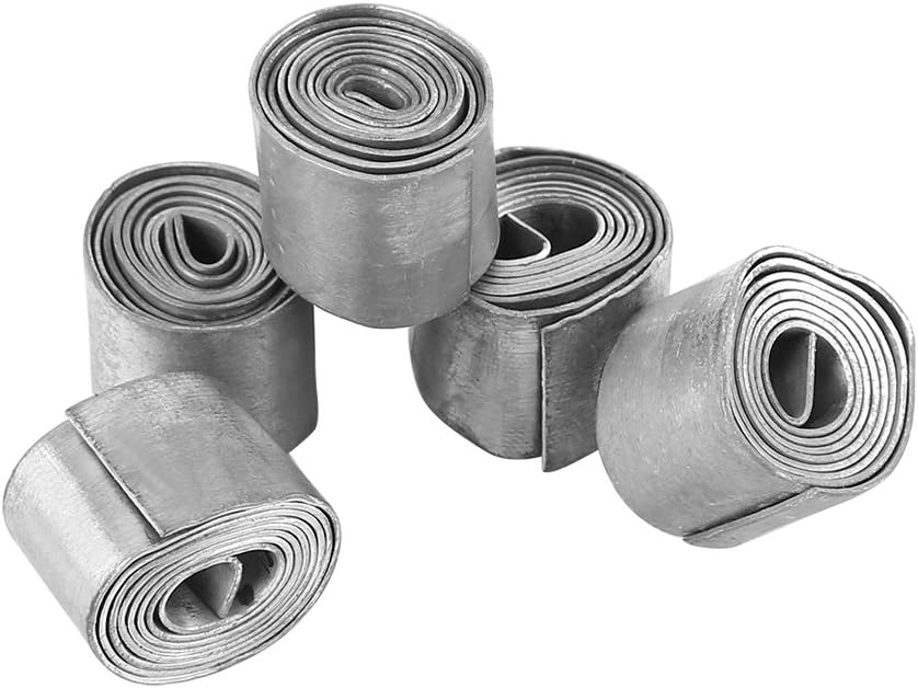 Ruiqas 5 Rolls Fishing Soft Lead Sheet Strip Sinkers Weights Tackle Accessories Supplies New (0.6MM)