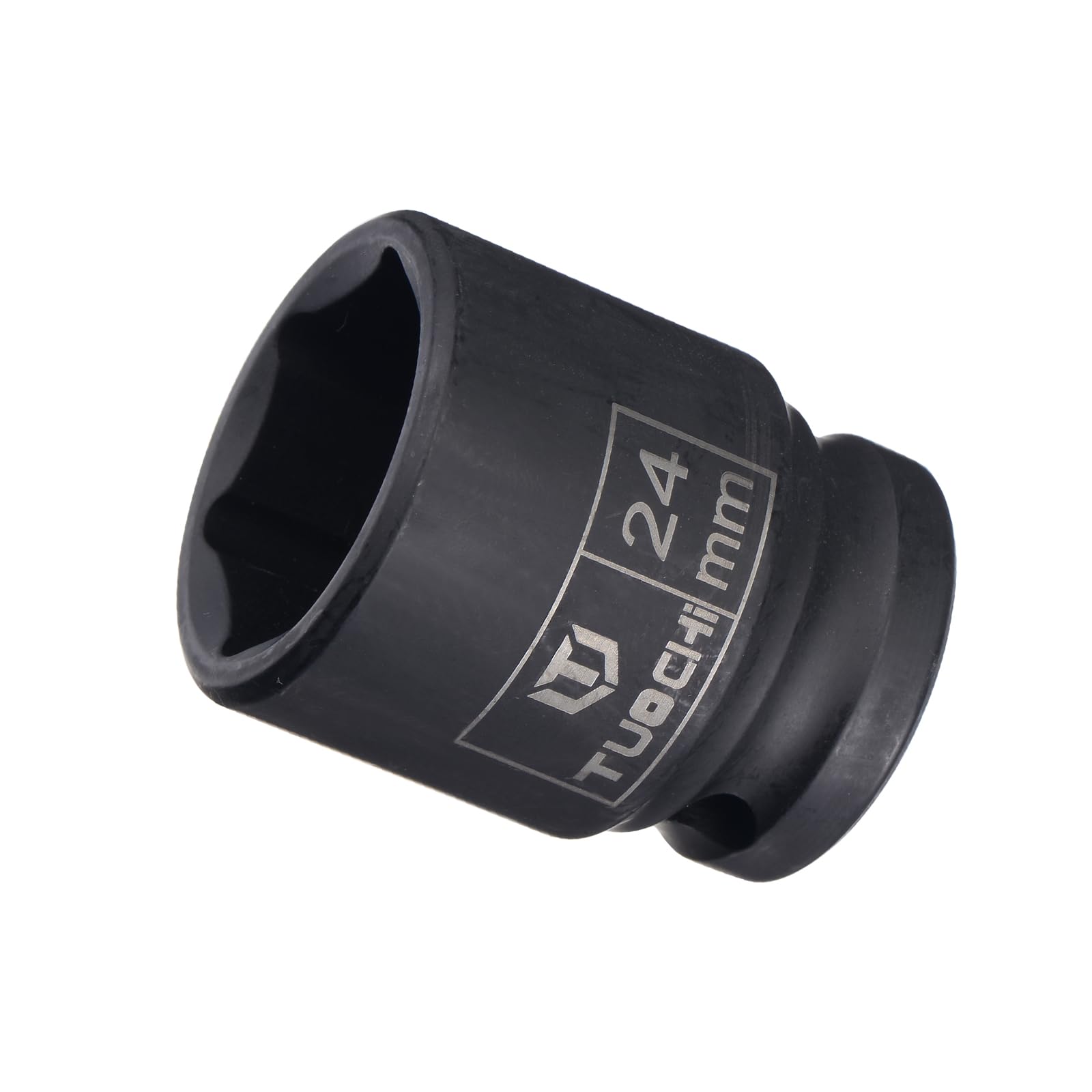 CoCud Deep Impact Socket, 1/2 Inch Drive 24mm Socket Size, CR-V 6-Point Metric Deep Sockets - (Applications: for Remove Tighten Hex Head Bolts Nuts)