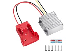AIKYCIU 18V to 12V Step-Down Converter for Milwaukee M18 Battery Adapter, DC 12V 20A 240W Buck Converter Regulator for Golf Carts, RC Cars, Trucks, Lamps and DIY