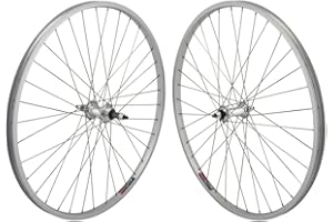 WHEELMASTER Wheel Master Front And Rear Bicycle Wheel Set 26 x 1.5 36H, Alloy, Bolt On, Silver