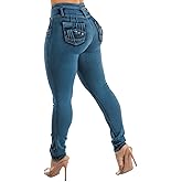 Moda Xpress Butt Lifting Jeans for Women - High Waisted Skinny Levanta Cola Stretch Jeans
