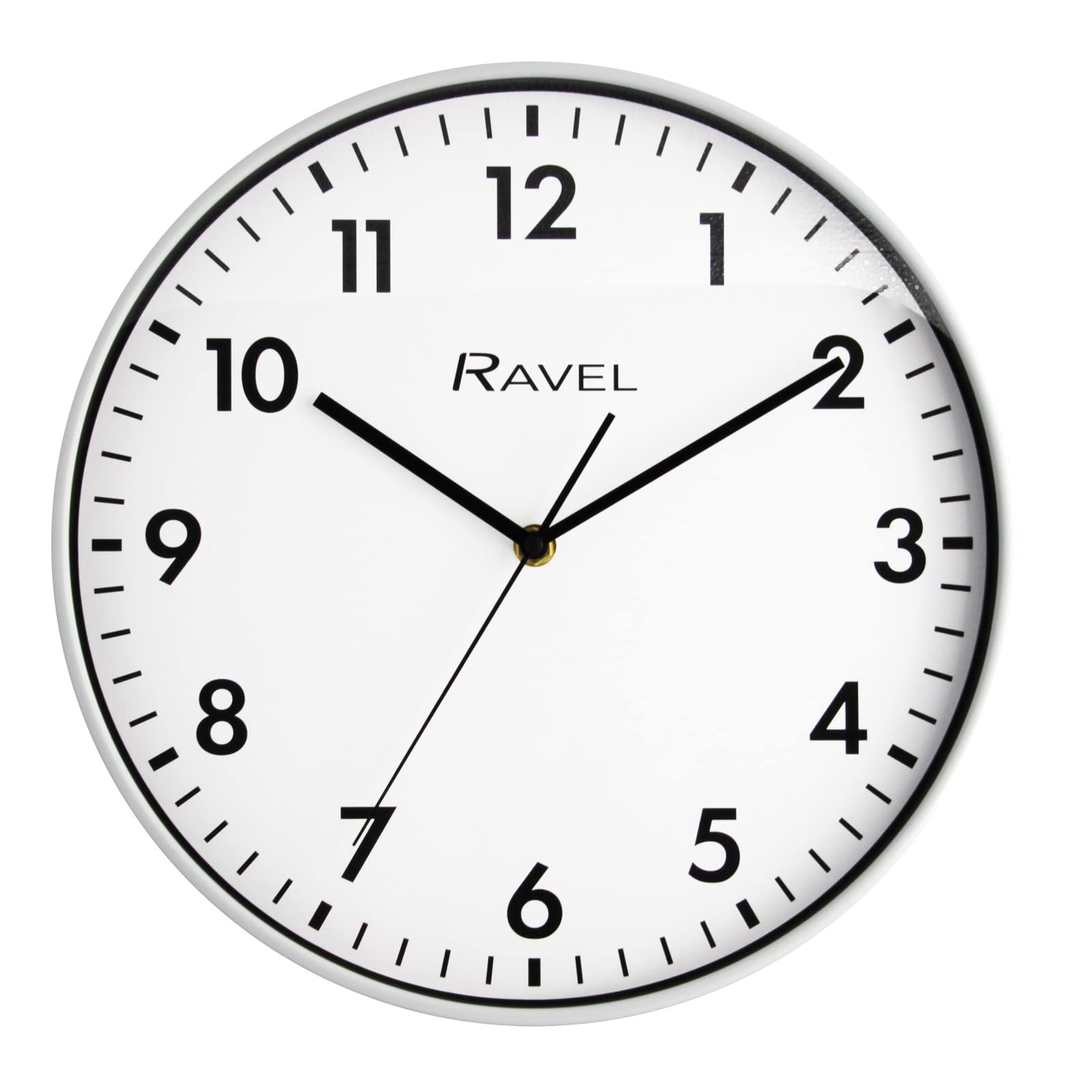 Ravel - Modern 30cm Office and Kitchen Wall Clock - Analogue Quartz - RWC.30.3 - White — image 1