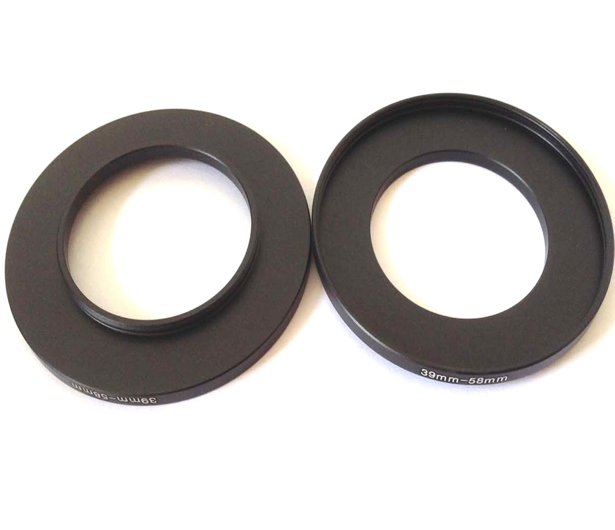 2x Metal 39-58mm Step Up Rings Screws Adapter Video Cameras Lens Connect-ing Size 39mm To 58mm Filter Circle Diameters Holder Film Connector Focus Ring Digital Camera Photograph Parts Accessory