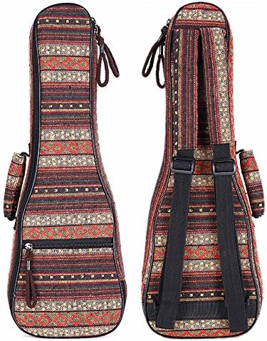 ZEALUX Seriers Of Bohemian style Adjustable Shoulder Strap 10MM Sponge Fill Ukulele Case Bag & Uke Case (23/24 in, Bohemia-A)