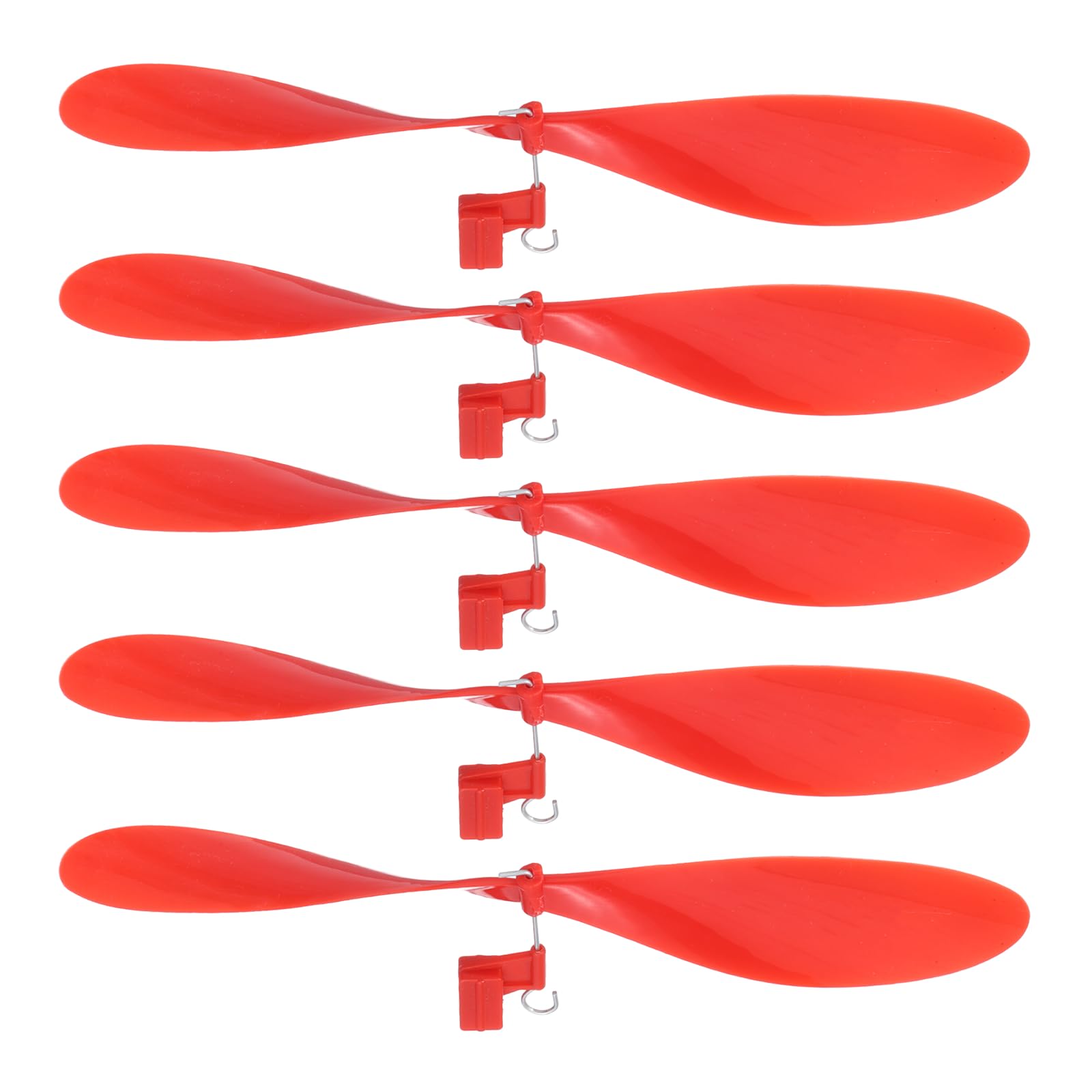 sourcing map Plastic Propeller, Propeller Props Blade Helicopter Kit 7" Fold Resistant for STEM Activities Powered Airplanes DIY Science(Red, Pack of 5)