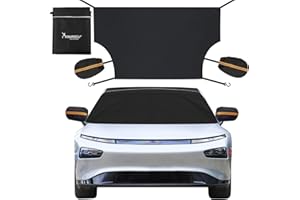 SYOURSELF Car Windshield Snow Cover for Snow and Ice, 85"x50" Magnetic Double Side Design 210T Waterproof Winter Windshield C