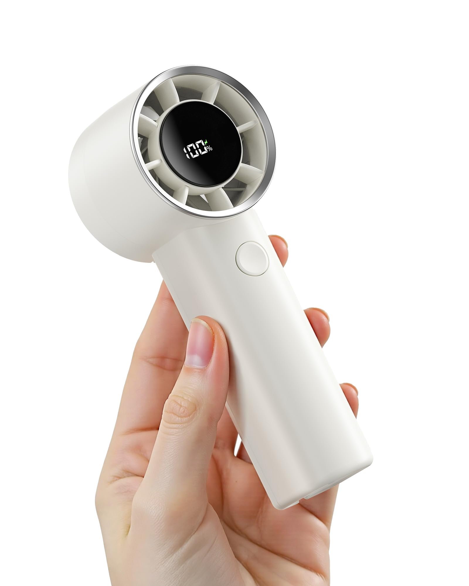 Photo 1 of Mini Portable Handheld Fan,100 Speeds Adjustable Turbo Fans,Digital Display,30000 RPM,Up to 10H Use Time,USB Personal Fans,Rechargeable Fan Women,Gift for Gym/Travel/Camping/Outdoor/Indoor/Office