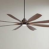 Casa Vieja 72" Vortex Bronze and Barnwood LED Ceiling Fan with Remote