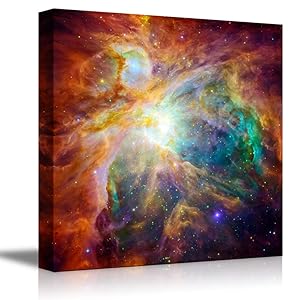 Canvas Wall Art The Cosmic Cloud Orion Nebula 1,500 Light-Years Away from Earth Beautiful Universe/Outer Space Home Decoration Stretched Gallery Canvas Wrap Giclee Print & Ready to Hang - 24" x 24"