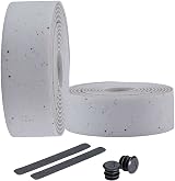 BBB RaceRibbon BHT-01 White Cork Handlebar Tape with Plugs - 200 cm