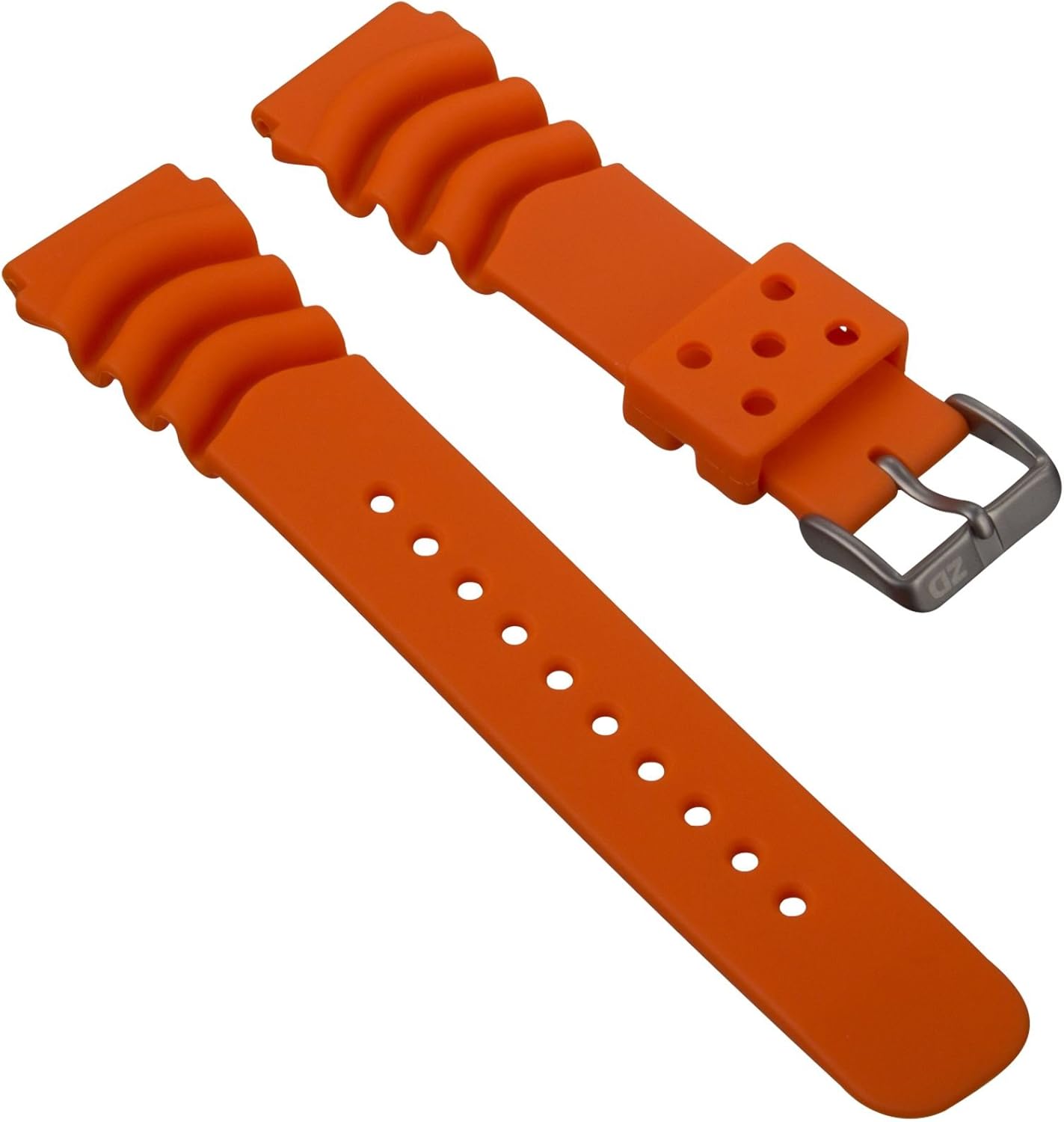 PU Dive Watch Band for Seiko Z20 Monster, Orange 20mm Watches