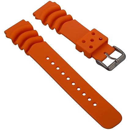 Taucheruhrenarmband bei ZULUDIVER® für Seiko Z22 Monster, Orange, 22mm