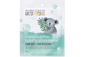 Aura Cacia Clearing Eucalyptus Aromatherapy Foam Bath For Kids, 70.9g Packet