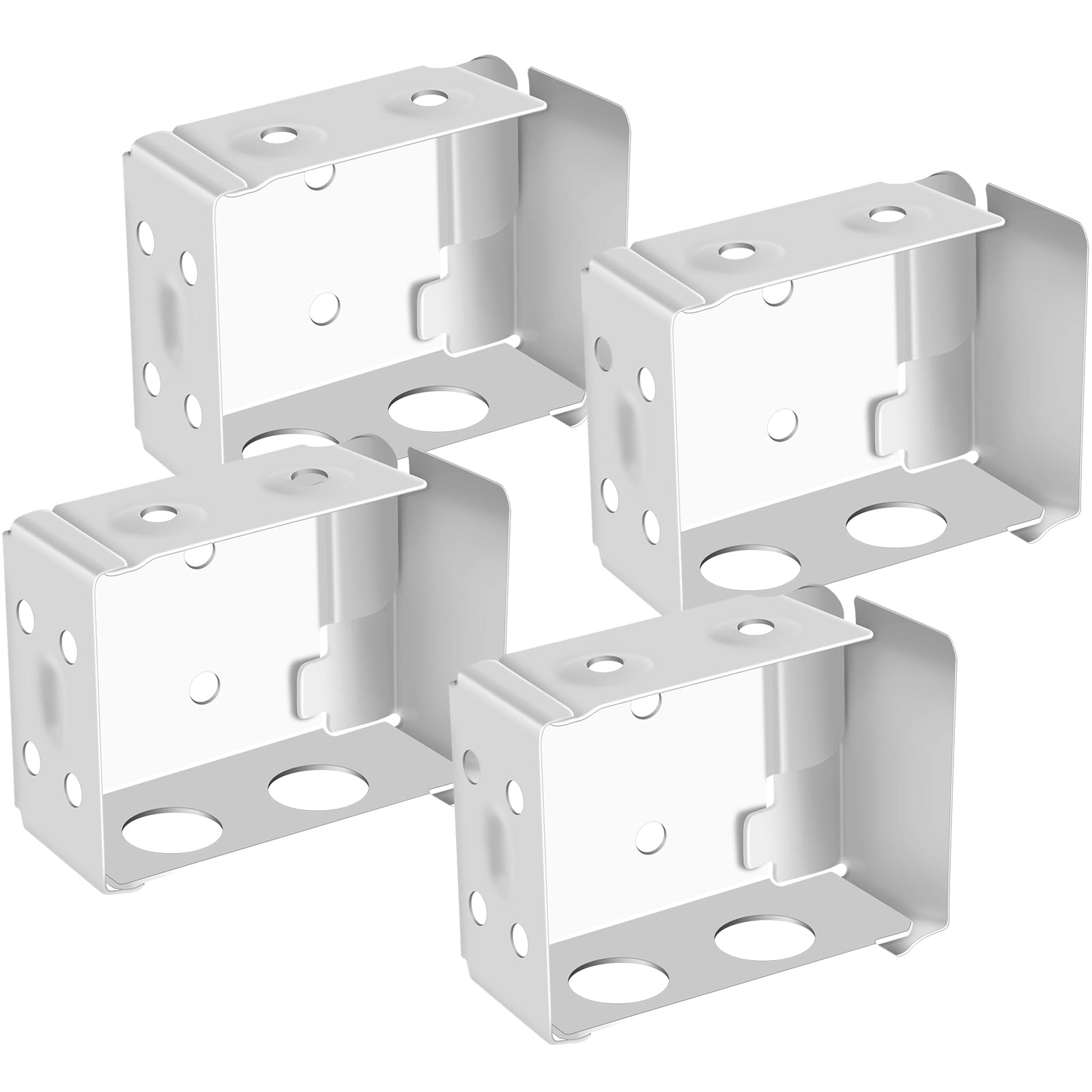 Photo 1 of Hotop Blind Brackets 2 Inch Low Profile Box Mounting Bracket for Window Blinds Headrail, White(4)