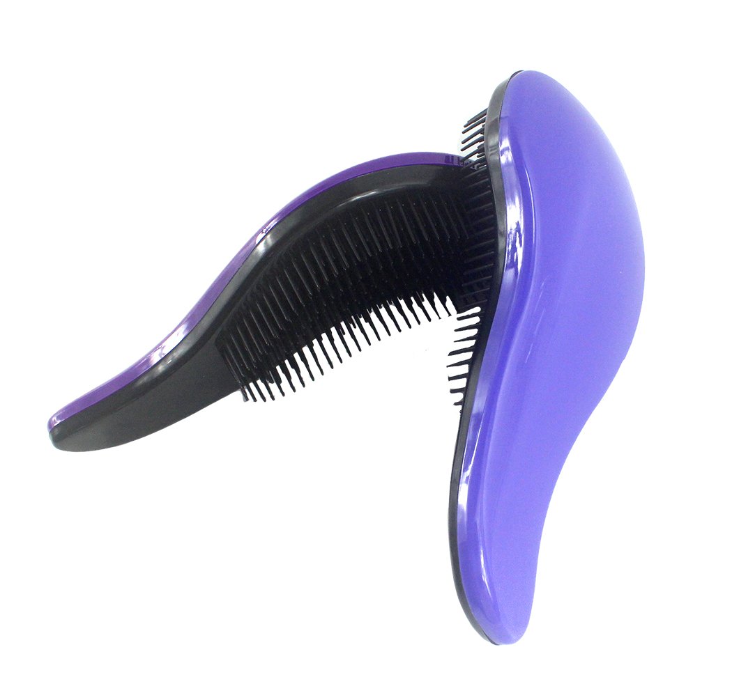 Xiaoyu 2PCS Hair Comb or Brush, No More Tangle, Adults & Kids, Purple & Deep Blue