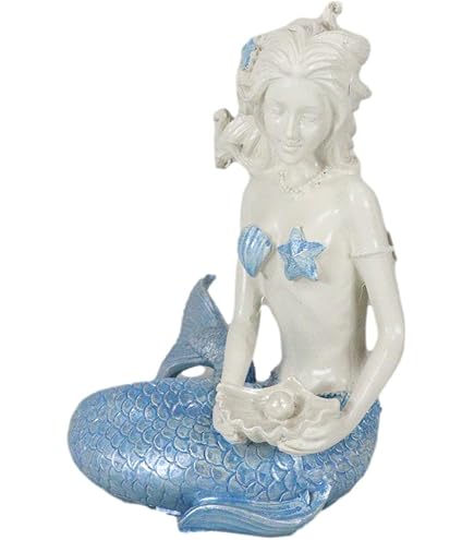 Amazon.com: Ebros Gift Nautical Capiz Blue Tailed Siren