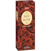 HEM Red Rose Premium Incense Sticks &ndash; (120 Sticks, 6 Boxes Inside) - 9 Inches Long,Dispel Negativity, Induce Relaxing Sleep, Spiritual Strength, Aromatherapy, and Strengthen Meditation Practices.