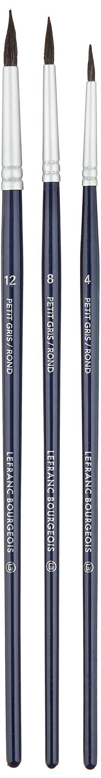 Lefranc Bourgeois Painting Brush, Short Handle, Multicoloured, 3 Pinsel