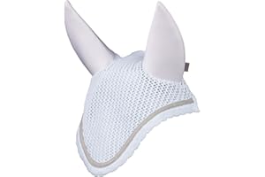 B Vertigo Zurich Noise Cancelling Crochet-Pattern Horse Ear Net - White - Horse