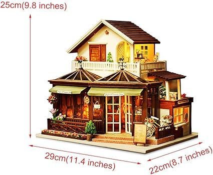 Zubehor Gebaude Hauser Bauwerke Holzernes Spielzeughaus Der Kinder Handgemachtes Villa Kaffeehaus Padagogische Bausteine Der Kinder Minihausmodell Geben Sie Ihrem Kind Feiertagsgeschenk Fur Freun Amazon De Kuche Haushalt