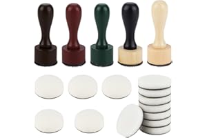 BENECREAT 20 Packs Ink Paints Mixing Blending Tool, 5Pcs Mini Applicator Tools, 10Pcs Flat Round and 5Pcs Steric Round Replac