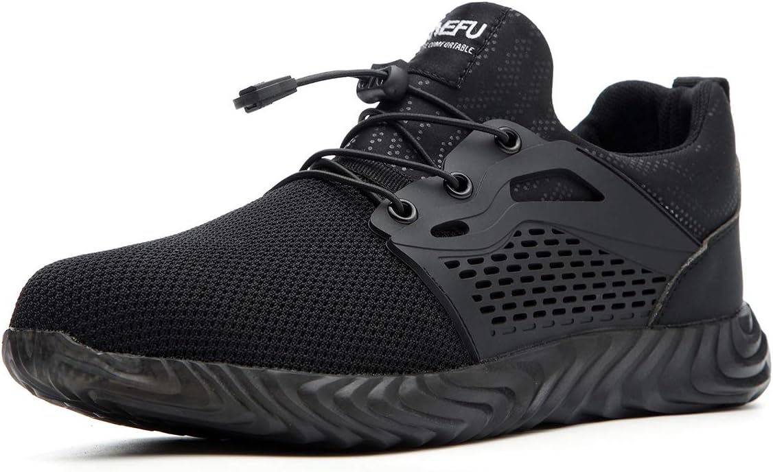 SROTER Safety Shoes for Men Women Steel Toe Trainers Lightweight Work Shoes Women Soft Breathable Industrial Sport Sneakers