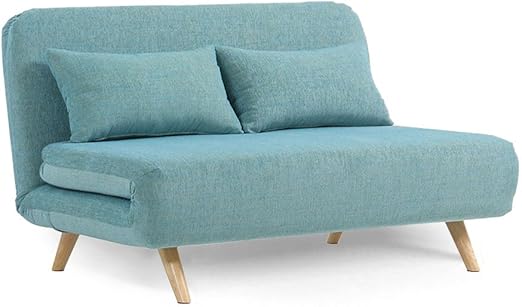 Canape Convertible Modulable 2 Places John Couleur Turquoise