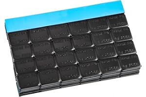 JiiinMiiin Upgraded Wheel Weights 1/2oz, 0.5oz, Black - 126PCS Adhesive Stick on Wheel Weights, 63oz/Box, Perfect for Cars/Tr