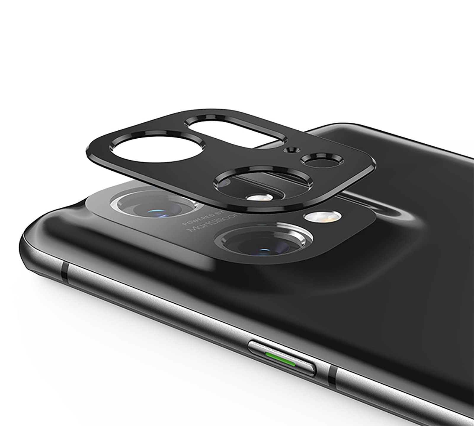 GIOPUEY Camera Lens Protector Compatible with OPPO Find X5 Pro,[2 Pack] Camera Lens Metal Protectors [Does Not Affect Imaging] 360° Camera Protection for OPPO Find X5 Pro (Black)