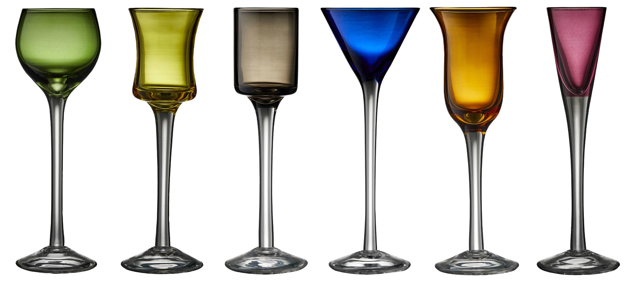 Lyngby Glas Snap Glass Set of 6 Assorted Colours