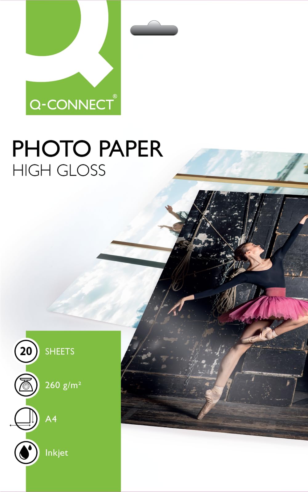 Q-Connect A4 White High Gloss Photo Paper 260gsm (Pack of 20)
