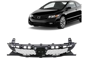 JustDrivably Replacement Parts Front Grille Grill Assembly Black Shell And Insert Compatible With Honda Civic 2009 2010 2011 Sedan