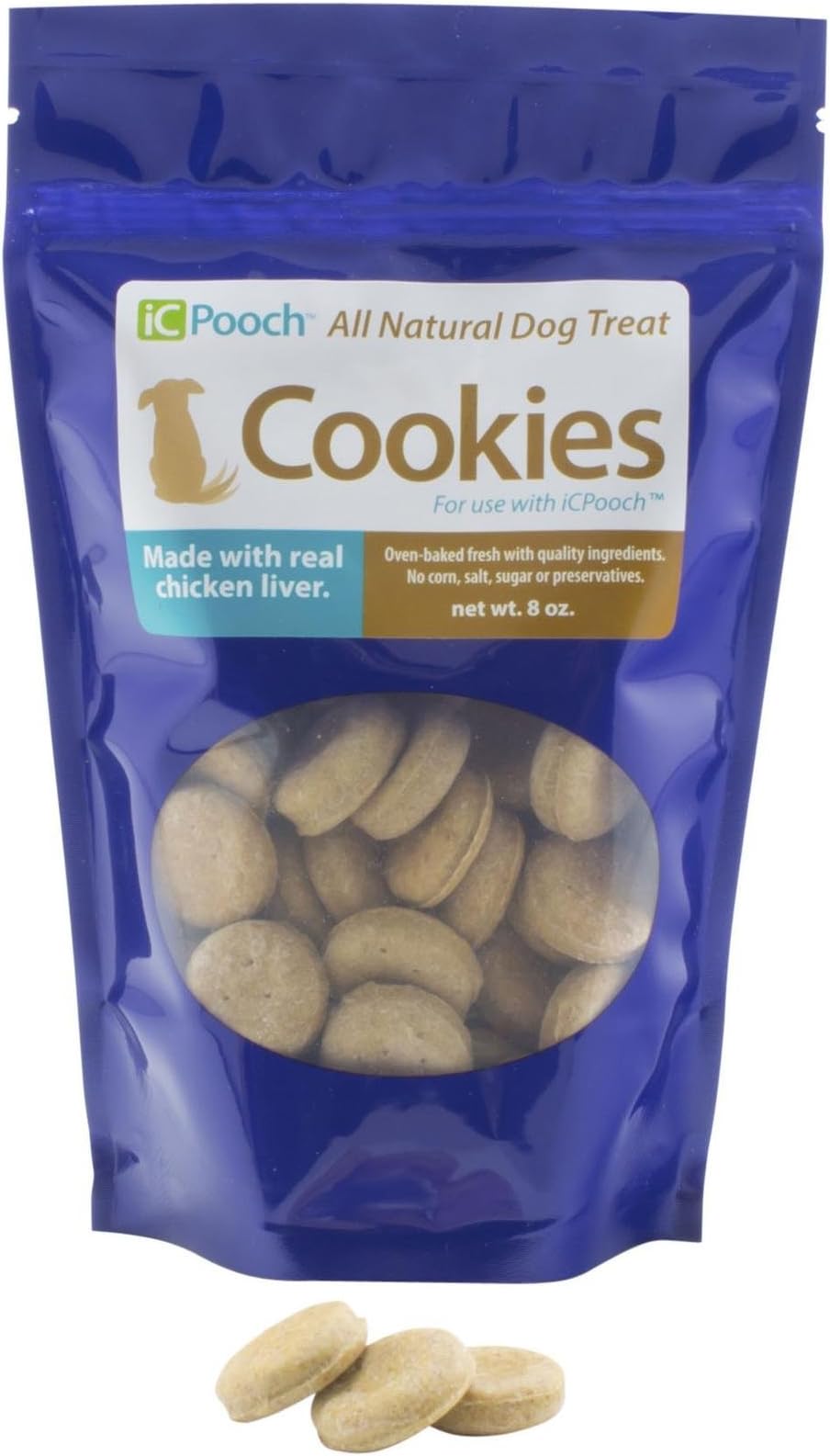 iCPooch All Natural Dog Cookies - Small Biscuits - 8 oz