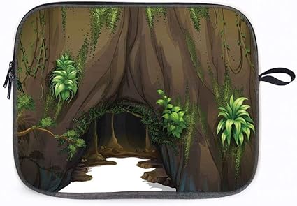 Amazon 苔の森に囲まれた木の洞窟グリーンファンタジーシークレットワールド漫画 パソコン ケース ノートパソコンバッグ 自然 Pcスリーブ 保護ケース 個性 ショルダーベルト付き 14インチのノートパソコンなどに対応 Misimatrer Pcバッグ ケース スリーブ 通販