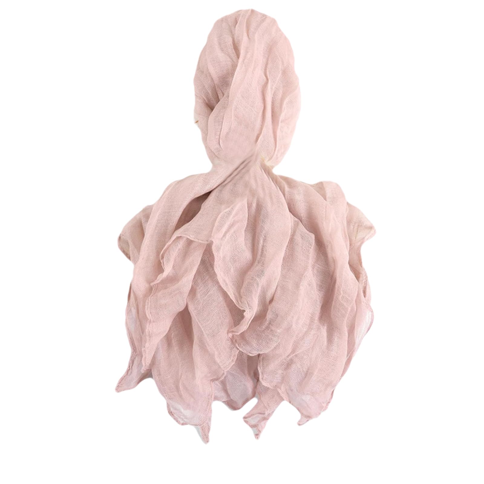 6 Pcs Fabric Napkins Cheesecloth Table Cloth Napkins 50 x 50 cm Dinner Versatile Handmade for Breakfast Dinner Wedding and Parties (Pink)