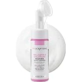 SpaScriptions 2 in 1 Cleanse &amp; Exfoliate Foaming Facial Cleanser - Collagen &amp; Ceramides Face Wash with Silicone Brush for Dry Skin with Barrier Support with Peptides for Daily Cleansing, 5 oz
