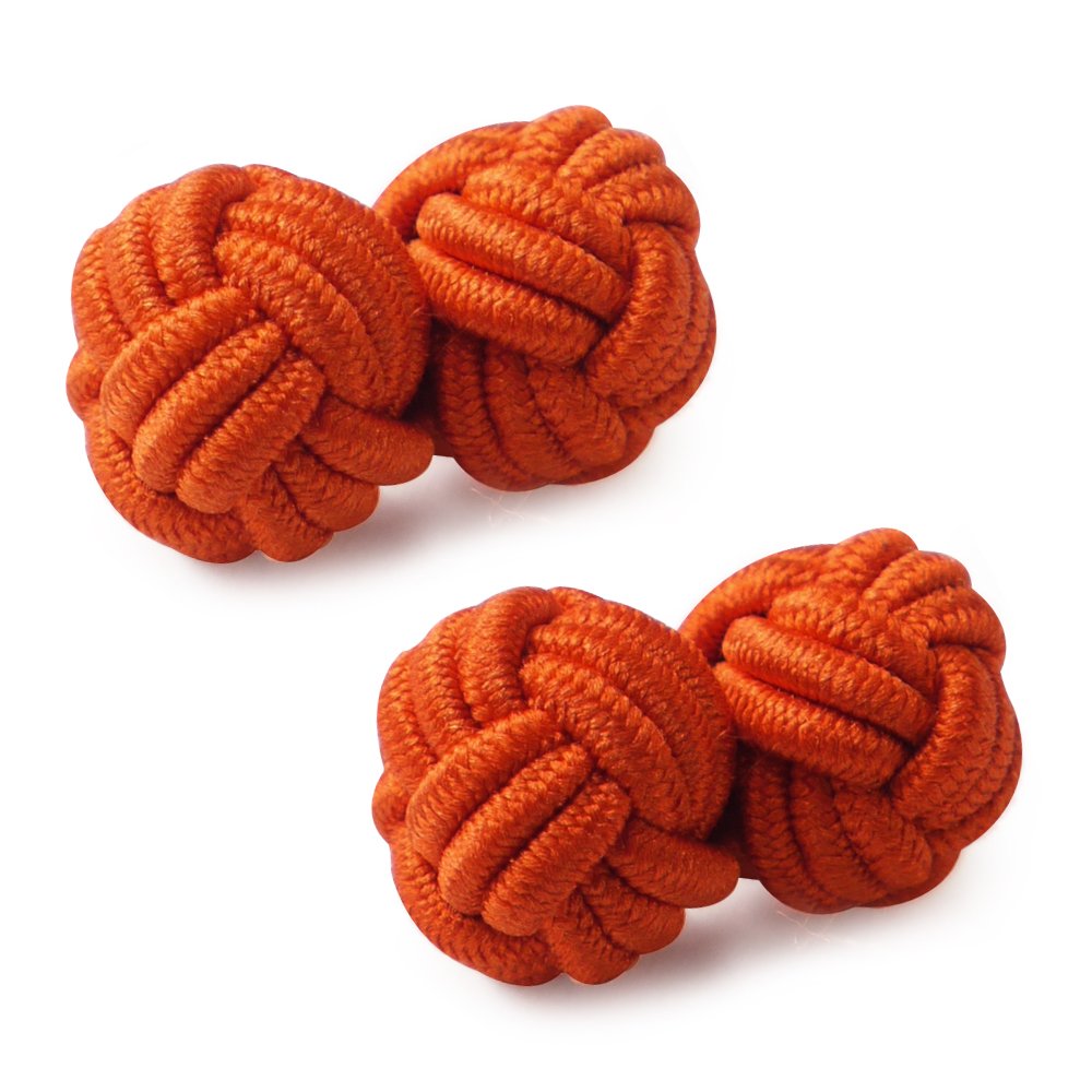 HONEY BEAR Mens/Women Silk Knot Cufflinks,Round for Shirt/Dress Business Wedding Gift