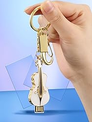 ZJR USB Flash Drives 128gb Cute Violin Shape Thumb