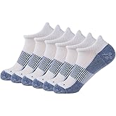 FOOTPLUS Unisex Copper Compression Socks Circulation Arch Support Plantar Fasciitis Ankle Golf/Running/Hiking Socks