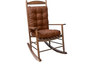 TESICA Indoor Outdoor Dining Chair Cushions, Patio Chair Seat Pads, Set of 1 Tufted Chair Cushions with Ties for Patio Furniture, Brown, 17x17in&17x21in