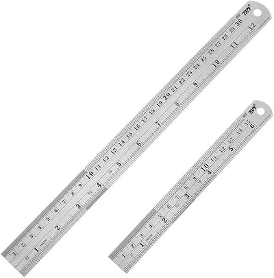 Early Buy Heavy Duty Stainless Steel Ruler Set 12in 300mm + 6in 150mm