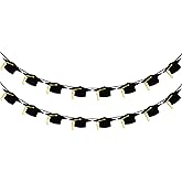 16PCS Graduation Decorations Banner 2025, Congrats Grad Banner, Black Graduations Party Banner Decorations, 2025 Graduation Garland for College High School Grad Party Supplies Decor