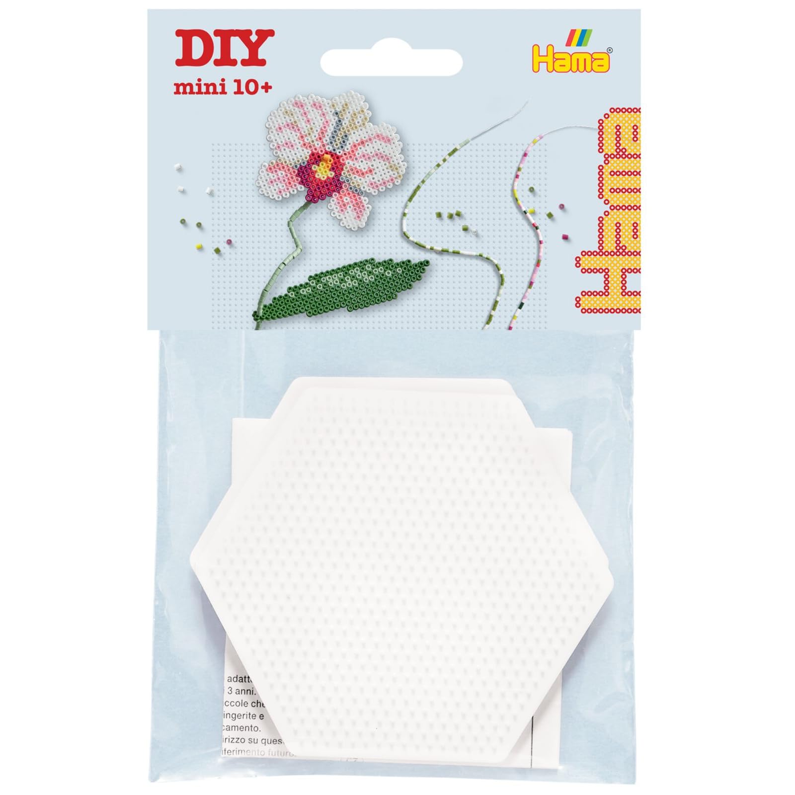 Hama Pegboard Bag 2 Mini Hexagonal pegboards - Mini Beads Ø2,5 mm