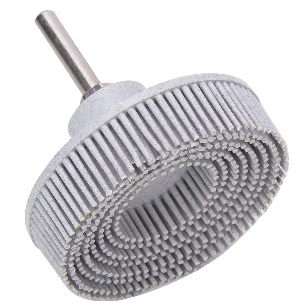 3 inch bristle disc emery rubber detail sanding brush deburring polishing grinding wheel jewellery wood metal polishing (white).