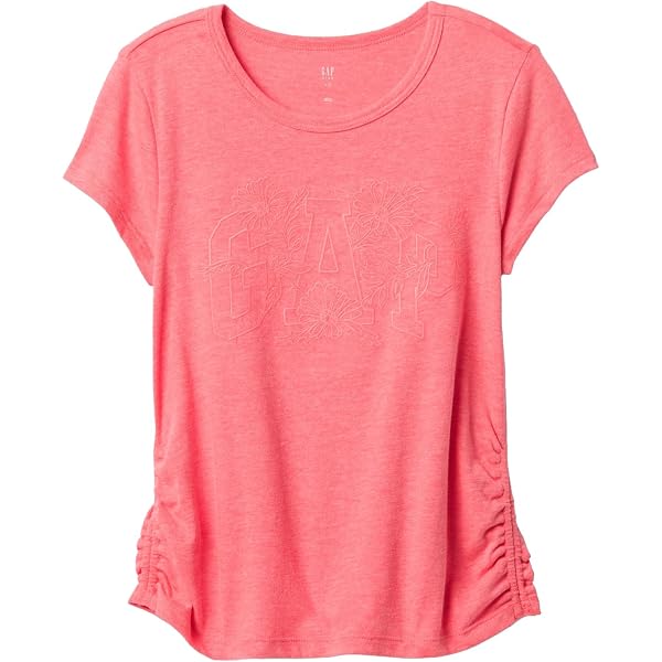 Nautica Girls' Short Sleeve Graphic Tee – Cute Summer Top With Off-Shoulder Design