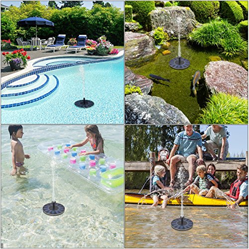 image for Tranmix Solar Bird Bath Fountain Pump Floating Bird Bath Fountain Wate
