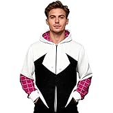FINASKASU Spider Costumess for Adult Superhero Zip-Up Hoodie Long Sleeve Jacket Sports Casual Style