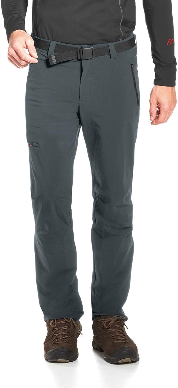 maier sports Men's Oberjoch Hiking Pants, Lined Outdoor Pants, Elastic Trekking Pants Graphite, 38W / 35L